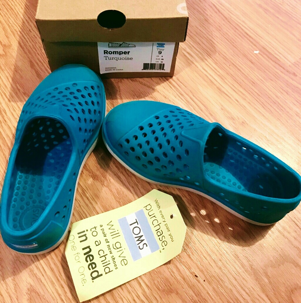 Toms turquoise Romper shoes